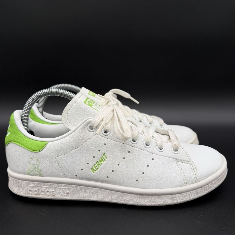 Adidas Stan Smith Kermit the Frog FX5550 Men's Size 8 White Green Leather Shoes - Picture 1 of 9
